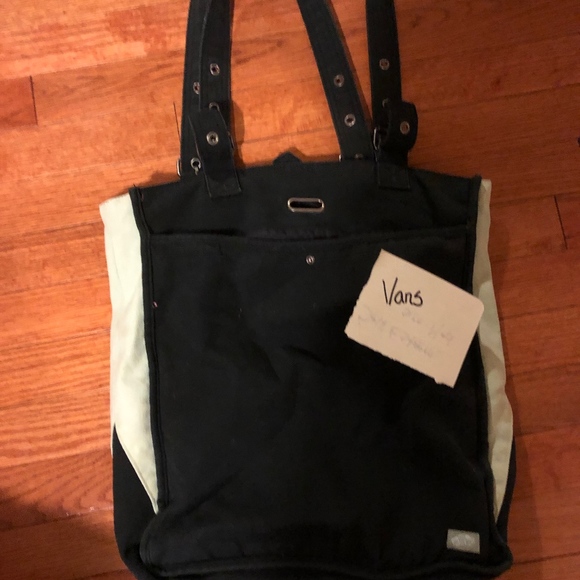 vans black tote bag